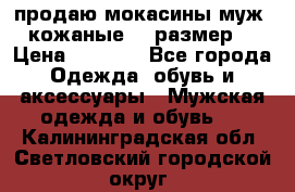 продаю мокасины муж. кожаные.42 размер. › Цена ­ 1 000 - Все города Одежда, обувь и аксессуары » Мужская одежда и обувь   . Калининградская обл.,Светловский городской округ 